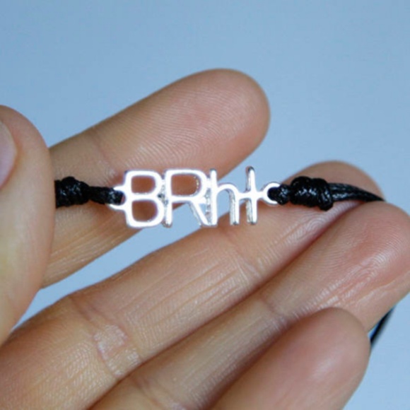 Blood Type BRh+ Positive Macrame Cord Bracelet 🌸 - Picture 1 of 5